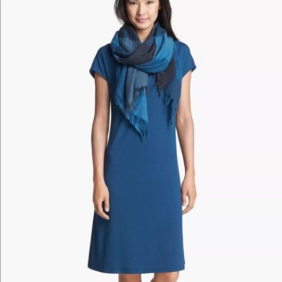 ✨ HP✨ Eileen Fisher Drape Neck 
Knee Length Dress ✨ - Picture 1 of 6